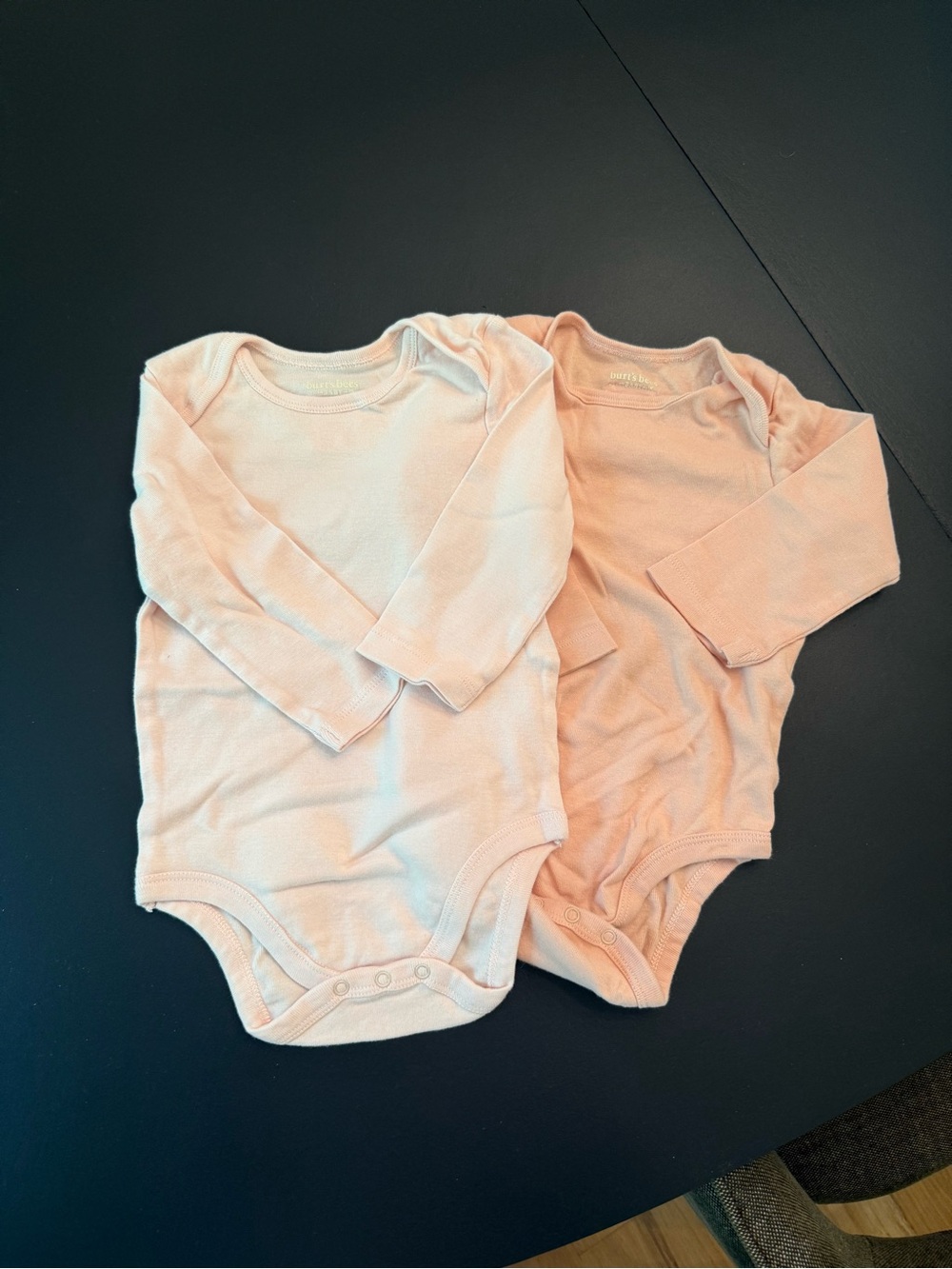 Burt’s Bees Long-Sleeve Baby One-Piece Bodysuits - Pink (Set of 2)